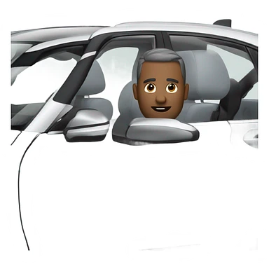 Grey bmw 3 series white man driving sticker