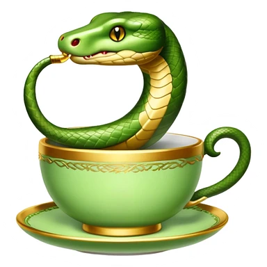 snake drink tea sticker