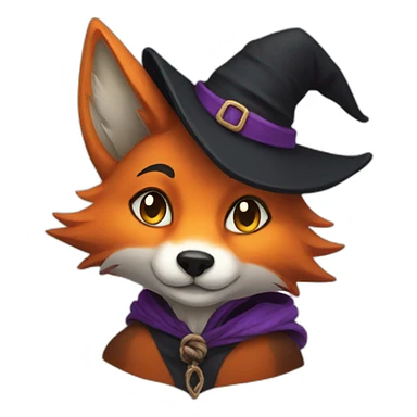 Witch fox sticker