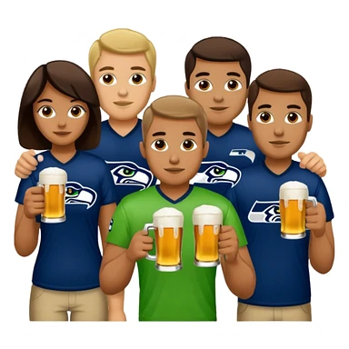 Seahawks drinking  sticker