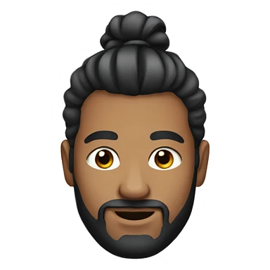 man with man-bun sticker