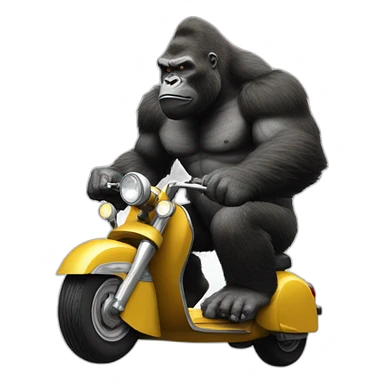 kingkong en scooter sticker