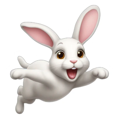 bunny, jump sticker
