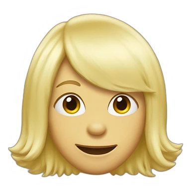 dinosaur with a blond wig sticker