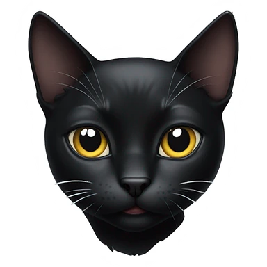 Black cat with a white stain on chest sticker