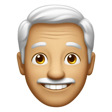 very happy older man sticker