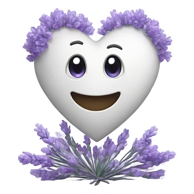 Lavender heart sticker