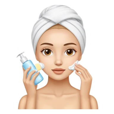 Girl doing skincare sticker
