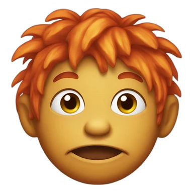 ugly orangatun with red hair sticker