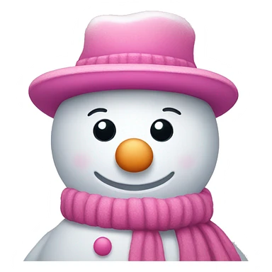 Pink Snowman sticker