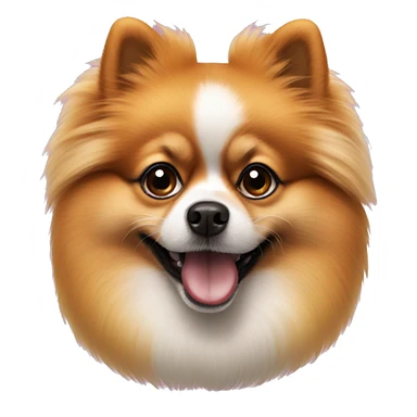 Pomeranian with clown makeup sticker