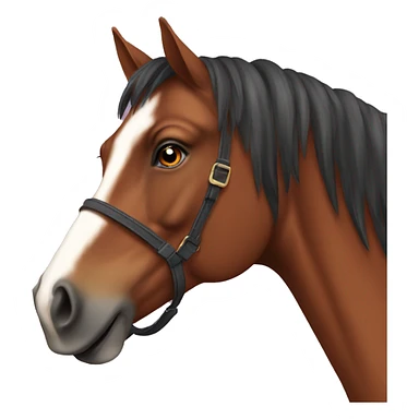 bay horse with blaze sticker