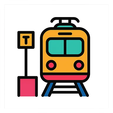 metro at the station sticker