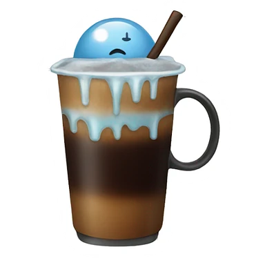 Ice inside of a coffee  sticker