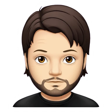 Bam Margera with dark brown hair sticker