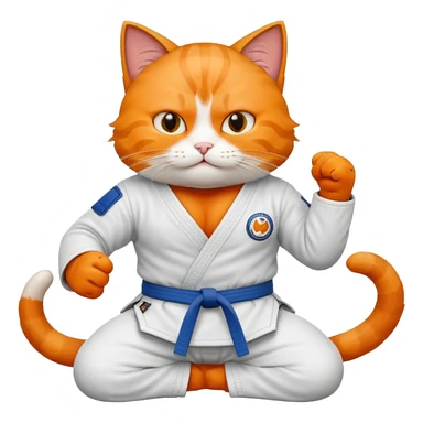 Cat doing Jiu Jitsu  sticker