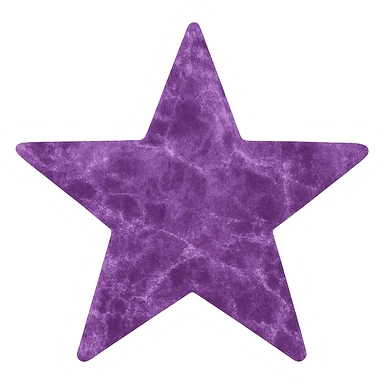 star with a purple marble texture, no background sticker