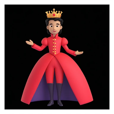 prince in red dress, royaqle background sticker