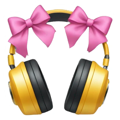 Headphones with Bows sticker