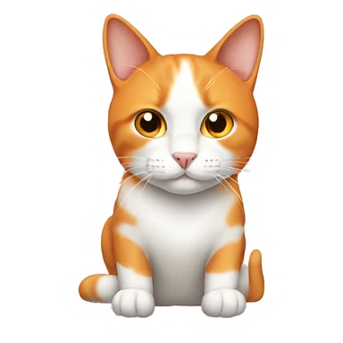 Orange and white cat sticker