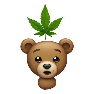Teddy bear weed sticker