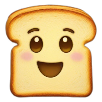 Smiling toast sticker