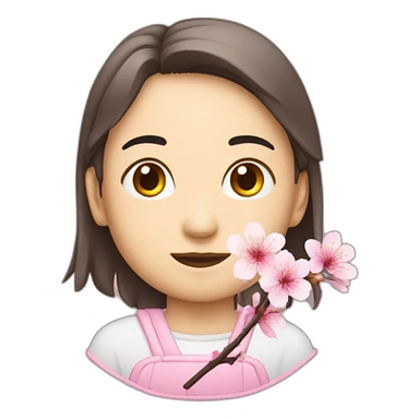 Sakura avec une tête de poubelle sticker