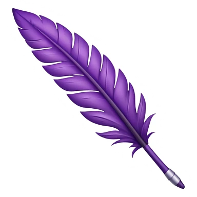 una pluma de morada sticker