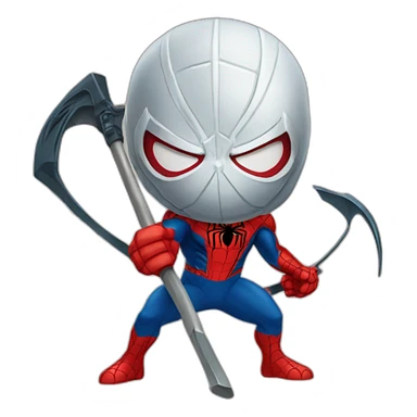 Spider-Man with a scythe sticker
