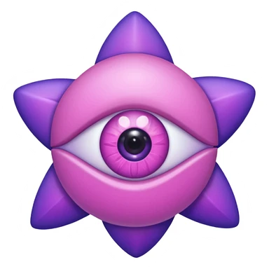 starro pink and purple with one round eye sticker