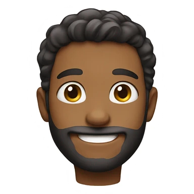 happy boy with facial hair sticker