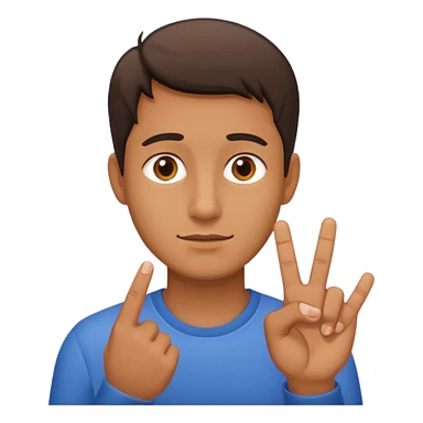 mano 1 dedo menos sticker