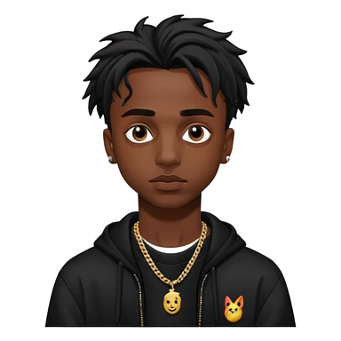 playboi carti with black clothes sticker
