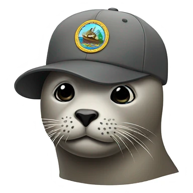 seal wearing cap sticker
