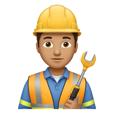 construction worker with screwdriver in his hand sticker