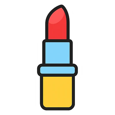 lipstick color outline icon style sticker