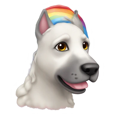 regenboog hartje sticker