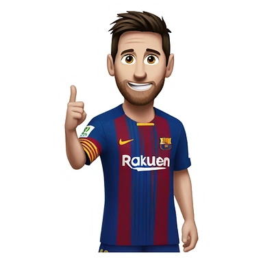 messi talking wity gesture sticker