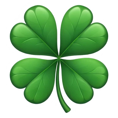 black 5 leaf clover sticker