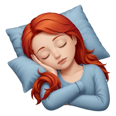 Redhair girl sleeping sticker