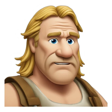 depardieu as obelix sticker