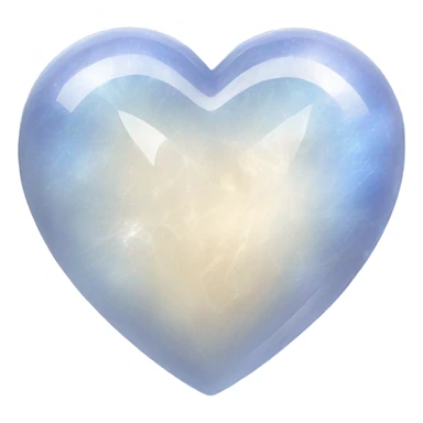 moonstone heart shape sticker