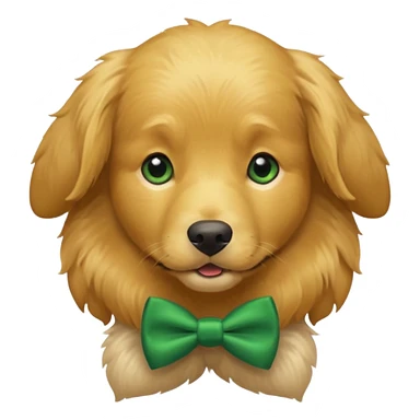 dog with a green bow tie sticker