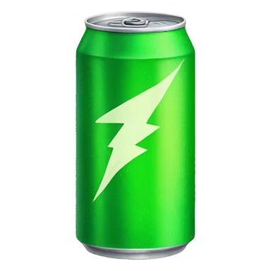Green energy drink V can  sticker