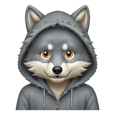 Wolf in hoodie  sticker