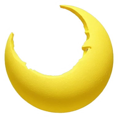 3d yellow crest Moon sticker