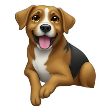 dog in a tree sticker