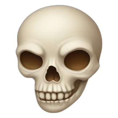 Heart shaped skull sticker