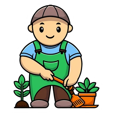black gardener sticker