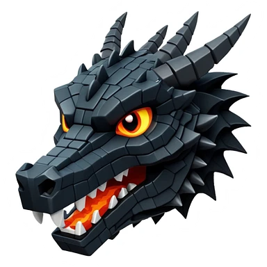 Minecraft black dragon head sticker